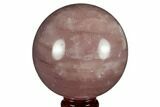 Polished Rose Quartz Sphere - Madagascar #177784-1